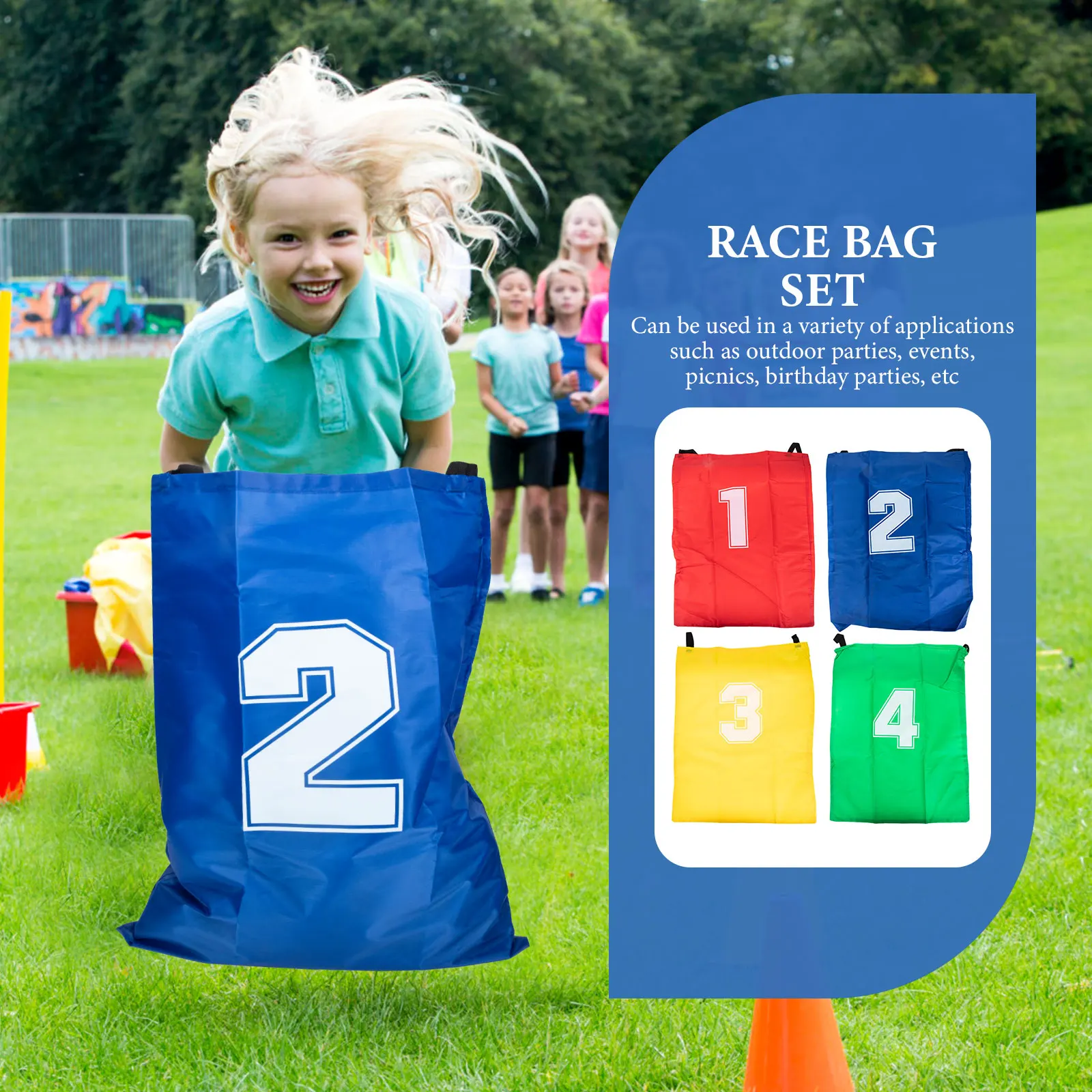 4pcs Jumping Sack Set Canvas Lightweight Kids Outdoor Toys Bright Color Carnival Party Game Foldable
4pcs Jumping Sack Set Canvas Lightweight Kids Outdoor Toys Bright Color Carnival Party Game Foldable