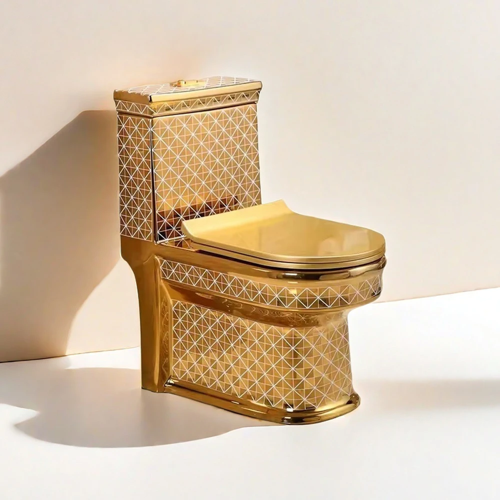 Золотой унитаз класса люкс с двойным смывом, удлиненный, цельный, с функцией биде, с золотым драконом, из фарфоровой керамики, для отелей
Золотой унитаз класса люкс с двойным смывом, удлиненный, цельный, с функцией биде, с золотым драконом, из фарфоровой керамики, для отелей