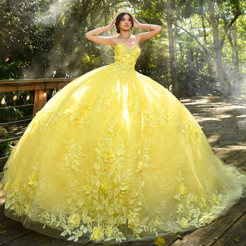 Yellow Shiny Princess Quinceanera Dresses Off Shoulder Appliqued Flower Beads Tull Sweet 16 Dress Ball Gown Vestidos 15 De Anos
Yellow Shiny Princess Quinceanera Dresses Off Shoulder Appliqued Flower Beads Tull Sweet 16 Dress Ball Gown Vestidos 15 De Anos
