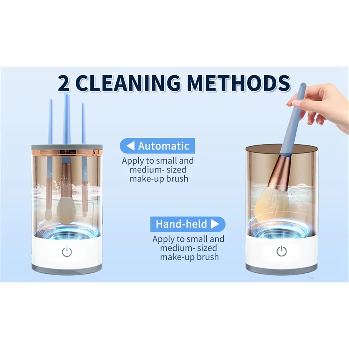 FZFZ Electric Makeup Brush Cleaner Automatic Rechargeable Cosmetic Brush Cleaner Makeup Brush Tools for All Size Beauty Brush
FZFZ Electric Makeup Brush Cleaner Automatic Rechargeable Cosmetic Brush Cleaner Makeup Brush Tools for All Size Beauty Brush