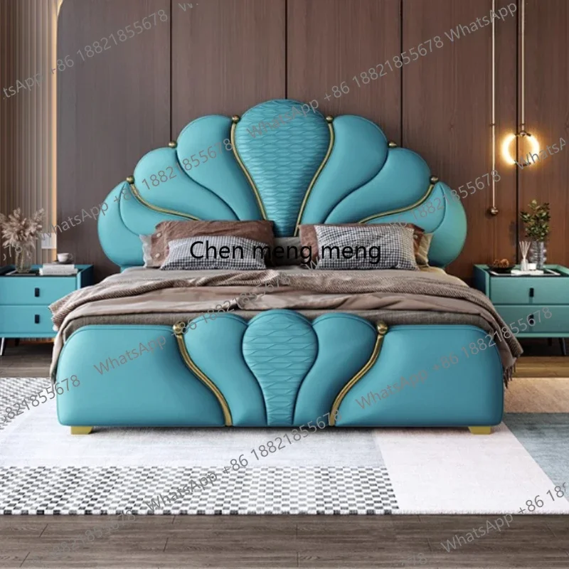 F5822 Итальянская роскошная двуспальная кровать с кожаным изголовьем для главной спальни, деревянная кровать размера Queen, эстетичная дизайнерская мебель класса люкс
F5822 Итальянская роскошная двуспальная кровать с кожаным изголовьем для главной спальни, деревянная кровать размера Queen, эстетичная дизайнерская мебель класса люкс