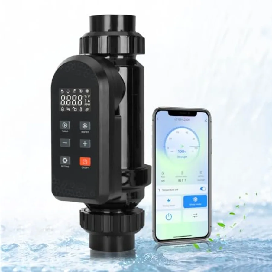 Above Ground Pool Chlorinator System for 15000 Gal, Titanium Plate Saltwater Pool Chlorine Generator with Wi-Fi App Control Sel
Above Ground Pool Chlorinator System for 15000 Gal, Titanium Plate Saltwater Pool Chlorine Generator with Wi-Fi App Control Sel
