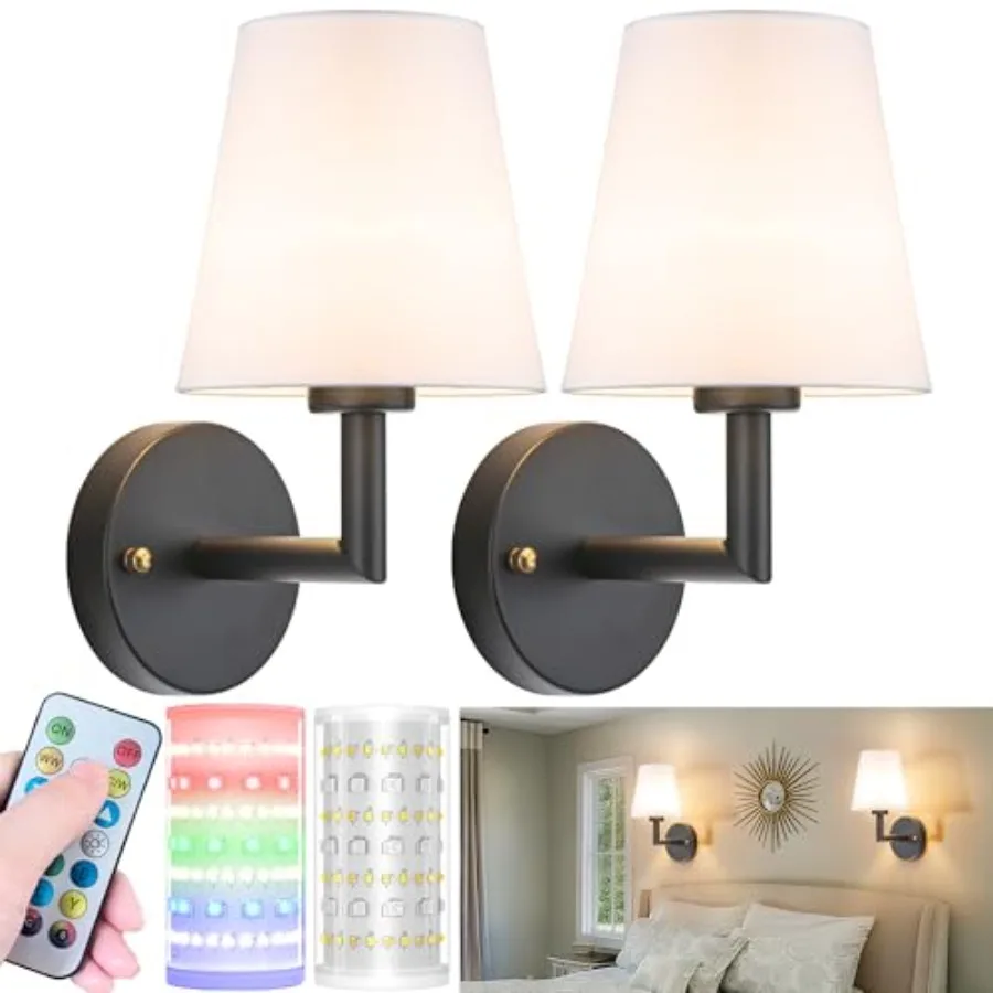 Battery Operated Wall Sconces Set of 2 Wireless Wall Light with 10000mAh RGB Dimmable Magnetic Bulb Rechargeable Wall Sconce wi
Battery Operated Wall Sconces Set of 2 Wireless Wall Light with 10000mAh RGB Dimmable Magnetic Bulb Rechargeable Wall Sconce wi