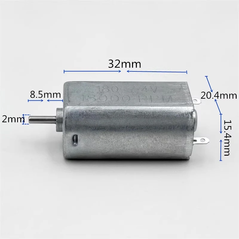 FF-180SH-2465 Micro 180 DC Motor DC 3.7V-7.4V 18000RPM High Speed Metal Brush Mini 20MM Motor DIY Shaver Hobby Toy Car Model
FF-180SH-2465 Micro 180 DC Motor DC 3.7V-7.4V 18000RPM High Speed Metal Brush Mini 20MM Motor DIY Shaver Hobby Toy Car Model