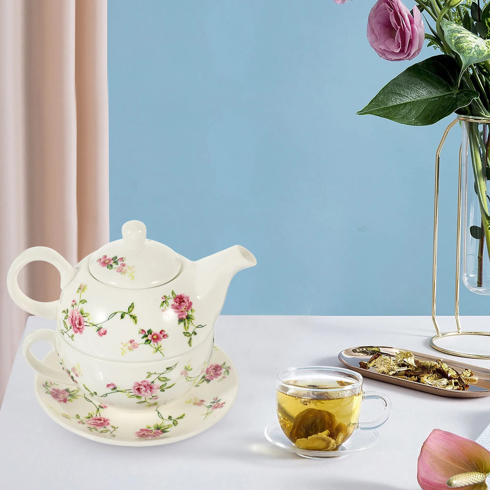 Ceramic Tea Pot Cup Set Portable Elegant for Home Hotel Picnic Use 1Set Teapot and Cup Set Tea Kettle Teapots
Ceramic Tea Pot Cup Set Portable Elegant for Home Hotel Picnic Use 1Set Teapot and Cup Set Tea Kettle Teapots