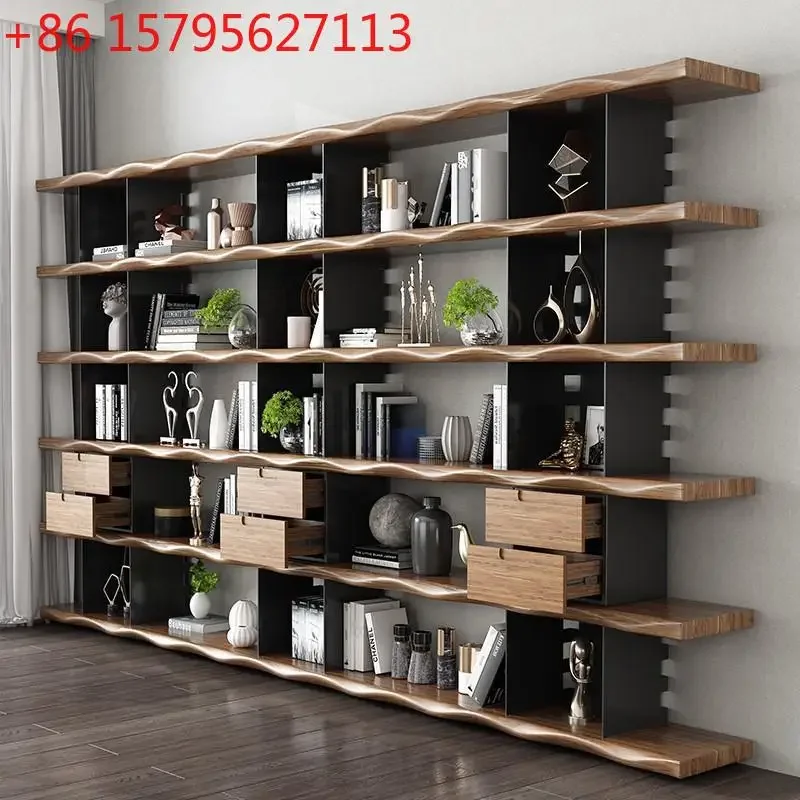Solid wood floor-to-ceiling bookshelf against the wall Living room Office Exhibition hall Storage rack
Solid wood floor-to-ceiling bookshelf against the wall Living room Office Exhibition hall Storage rack