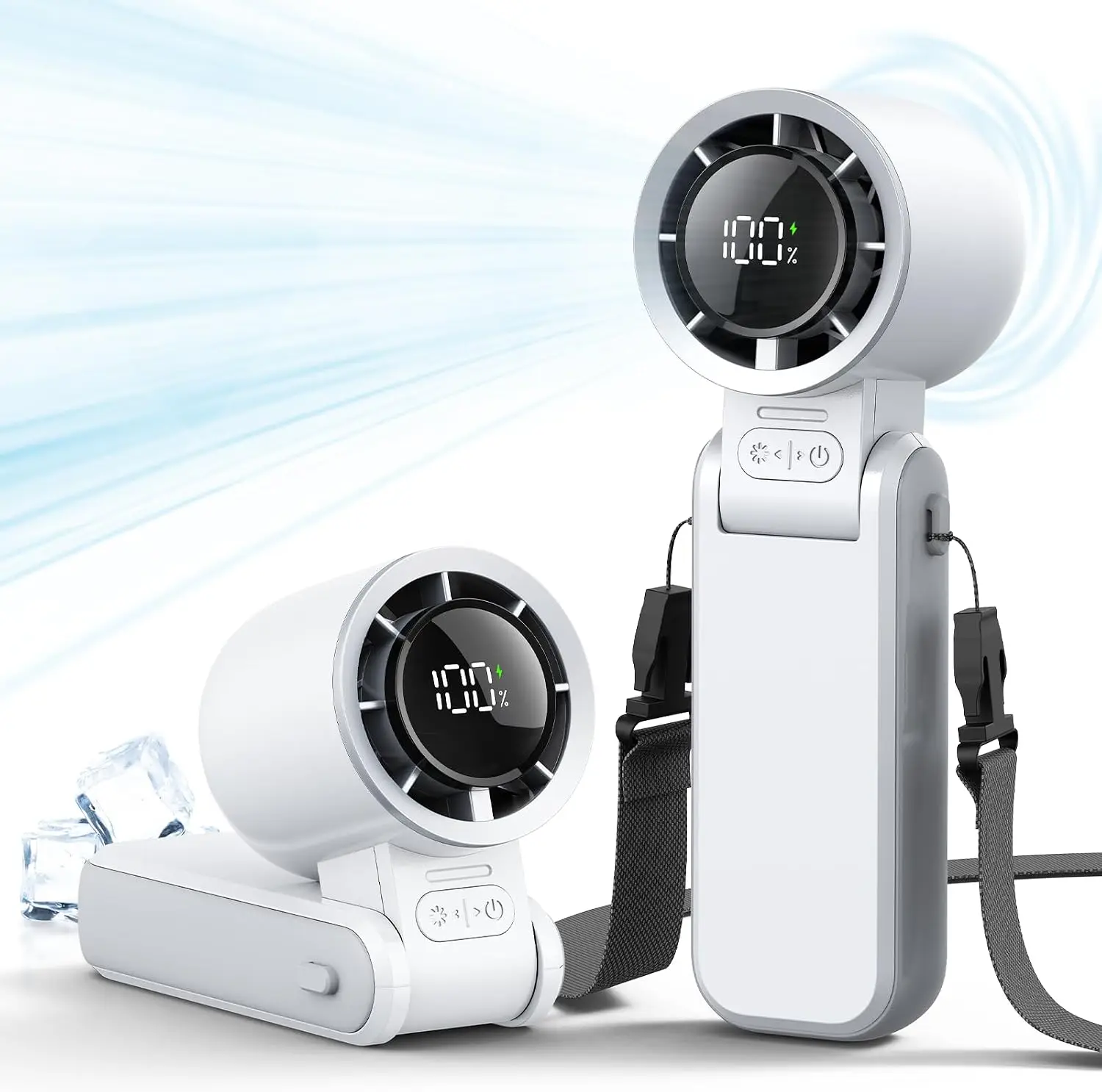 3-IN-1 Mini Fan: 100-Speed Turbo, 3600mAh, Foldable, LED Display - Portable for Travel
3-IN-1 Mini Fan: 100-Speed Turbo, 3600mAh, Foldable, LED Display - Portable for Travel