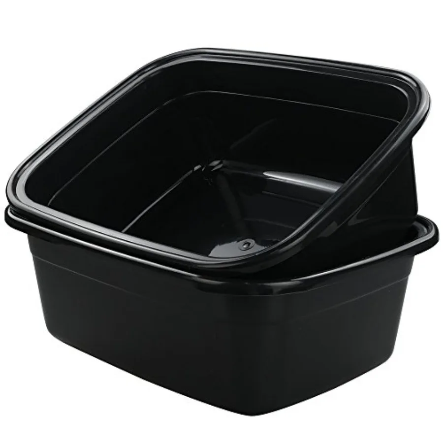 Idotry Rectangle Plastic Black Washing Basin/Tub, Pack of 2 18 Quart
Idotry Rectangle Plastic Black Washing Basin/Tub, Pack of 2 18 Quart