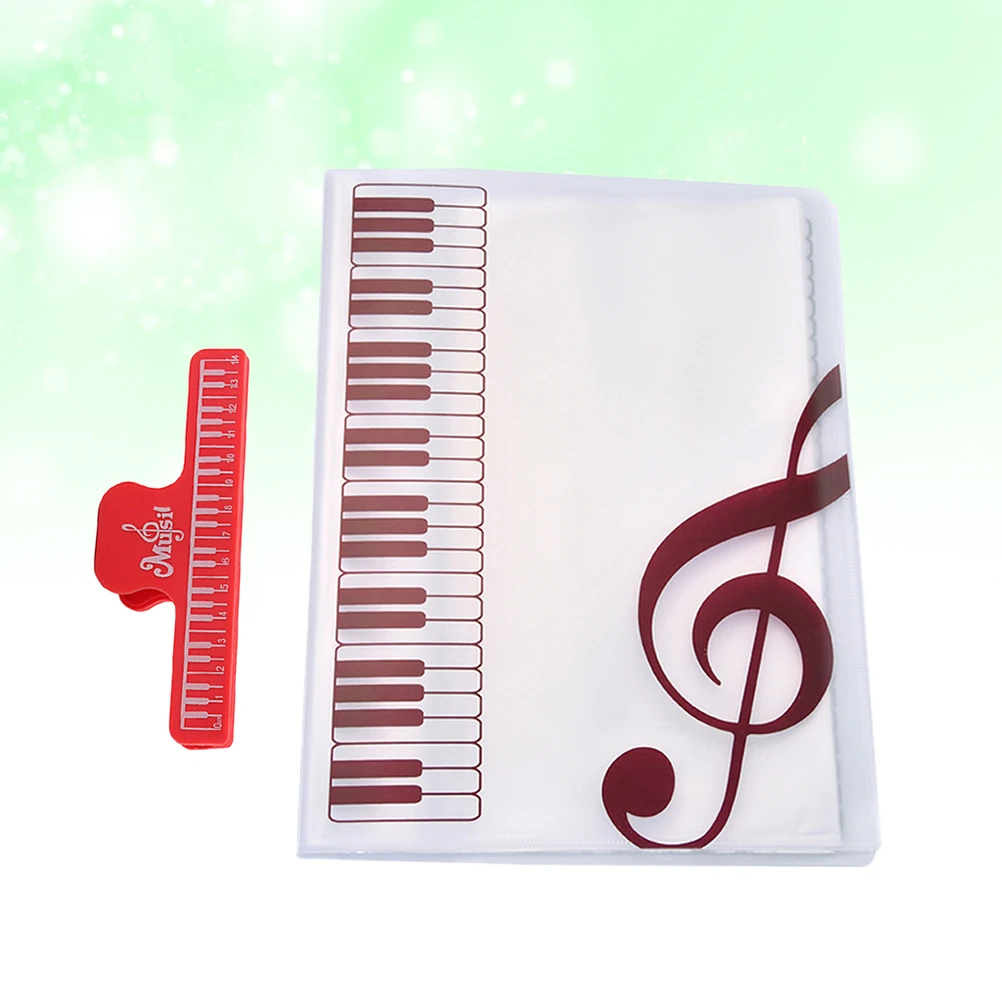 40 Sheets Red Clip Music Book Folder Waterproof File Insert-type Storage with Extra Clamp Supplies
40 Sheets Red Clip Music Book Folder Waterproof File Insert-type Storage with Extra Clamp Supplies