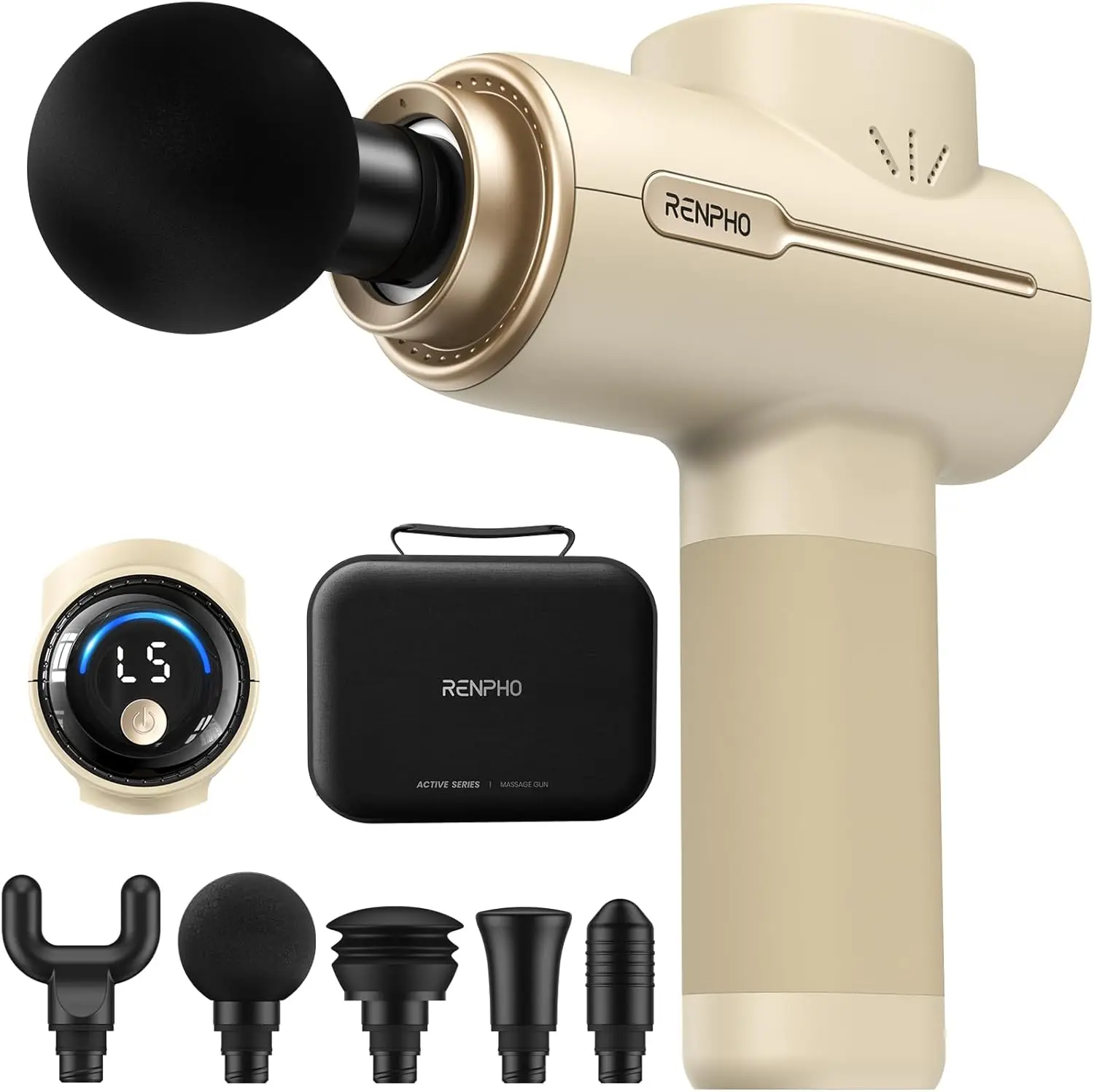 Deep Tissue Percussion Massage Gun, 5 Speeds, 5 Heads, Portable Handheld, USB-C Charging, Travel Case
Deep Tissue Percussion Massage Gun, 5 Speeds, 5 Heads, Portable Handheld, USB-C Charging, Travel Case