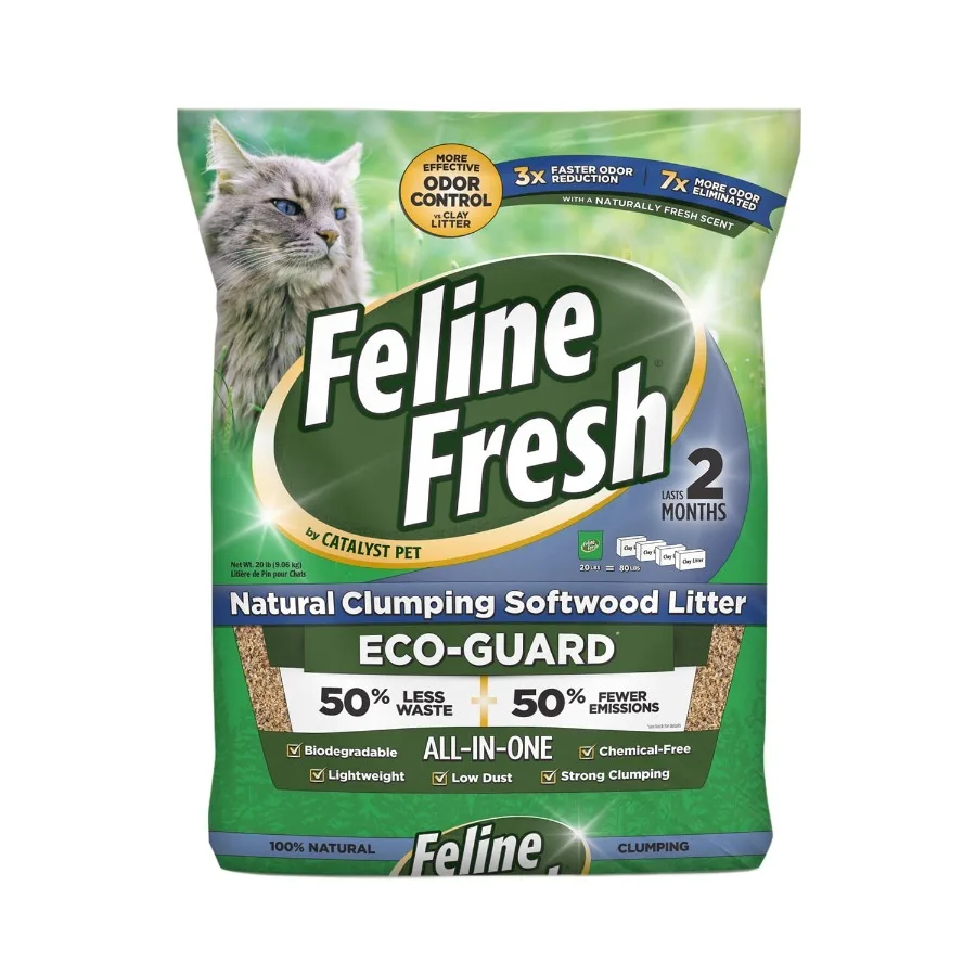 Natural Clumping Softwood Cat Litter, Unscented, 20 lb Bag
Natural Clumping Softwood Cat Litter, Unscented, 20 lb Bag