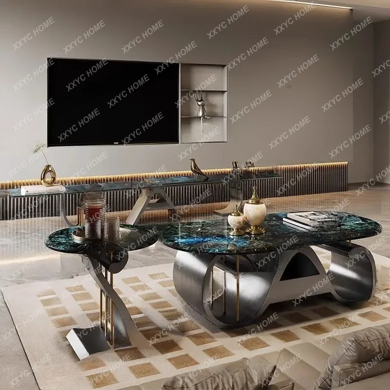 Light luxury modern high-end living room home office marble microcrystalline stone walnut coffee table TV cabinet combination
Light luxury modern high-end living room home office marble microcrystalline stone walnut coffee table TV cabinet combination