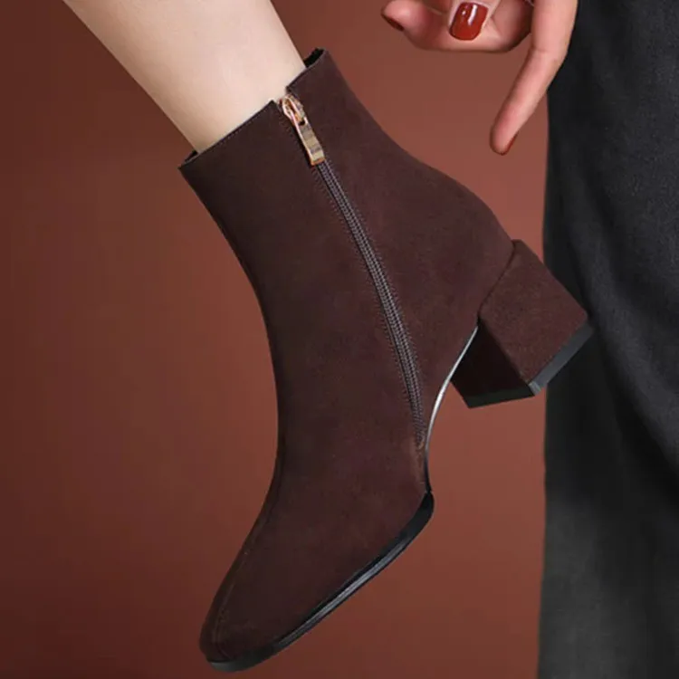 2024 Autumn Winter Women Boots Square Toe Chunky Heel Women Shoes for Winter Platform Plus Velvet Pointed Toe Square Block Heel
2024 Autumn Winter Women Boots Square Toe Chunky Heel Women Shoes for Winter Platform Plus Velvet Pointed Toe Square Block Heel