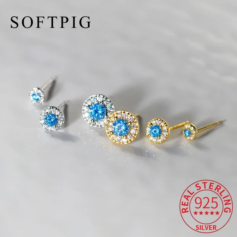 SOFTPIG Real 925 Sterling Silver 4/6/8MM Round Zircon Mini Stud Earrings for Women Classic Fine Jewelry Ear Piercing Accessories
SOFTPIG Real 925 Sterling Silver 4/6/8MM Round Zircon Mini Stud Earrings for Women Classic Fine Jewelry Ear Piercing Accessories