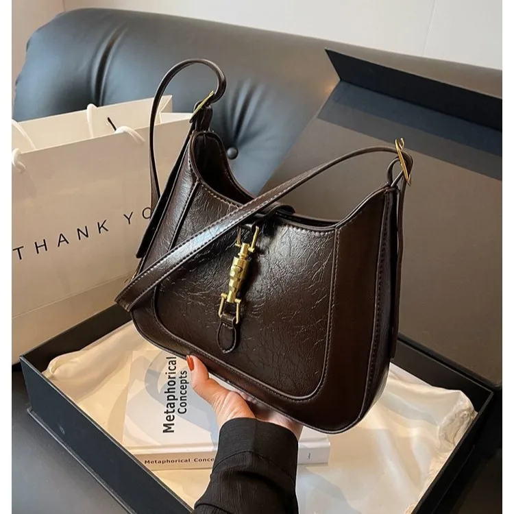French Style Women Vintage Underarm Bag Elegant Ladies Cow Split Leather Shoulder Bag Casual Totes Handbag Strap Crossbody Bags
French Style Women Vintage Underarm Bag Elegant Ladies Cow Split Leather Shoulder Bag Casual Totes Handbag Strap Crossbody Bags