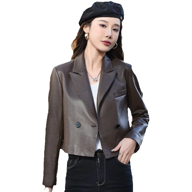New Genuine Leather Jacket, Women's Pure Sheepskin Jacket, Fashionable Short Suit
New Genuine Leather Jacket, Women's Pure Sheepskin Jacket, Fashionable Short Suit