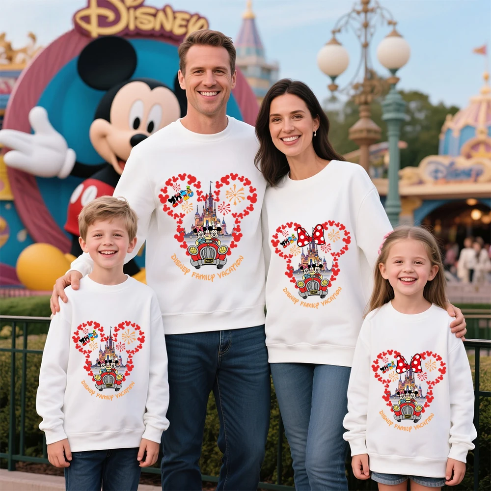 2026 Disney Family Vacation Mickey Mouse Minnie Mouse Print Pure Cotton Thin Sweatshirts Parent Child Matching Tops
2026 Disney Family Vacation Mickey Mouse Minnie Mouse Print Pure Cotton Thin Sweatshirts Parent Child Matching Tops