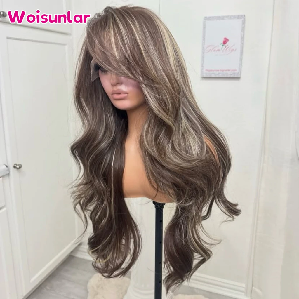 36 inches Highlight 613 and Dark Brown Front Lace wig human hair 13x4 Transparent Lace Body wave Black Women Natural Human hair
36 inches Highlight 613 and Dark Brown Front Lace wig human hair 13x4 Transparent Lace Body wave Black Women Natural Human hair