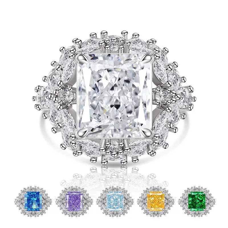 Luxury Elegance 925 Sterling Silver Fire Ice Flower Cut High Carbon Diamond Ladies Ring Wedding Anniversary Gift
Luxury Elegance 925 Sterling Silver Fire Ice Flower Cut High Carbon Diamond Ladies Ring Wedding Anniversary Gift