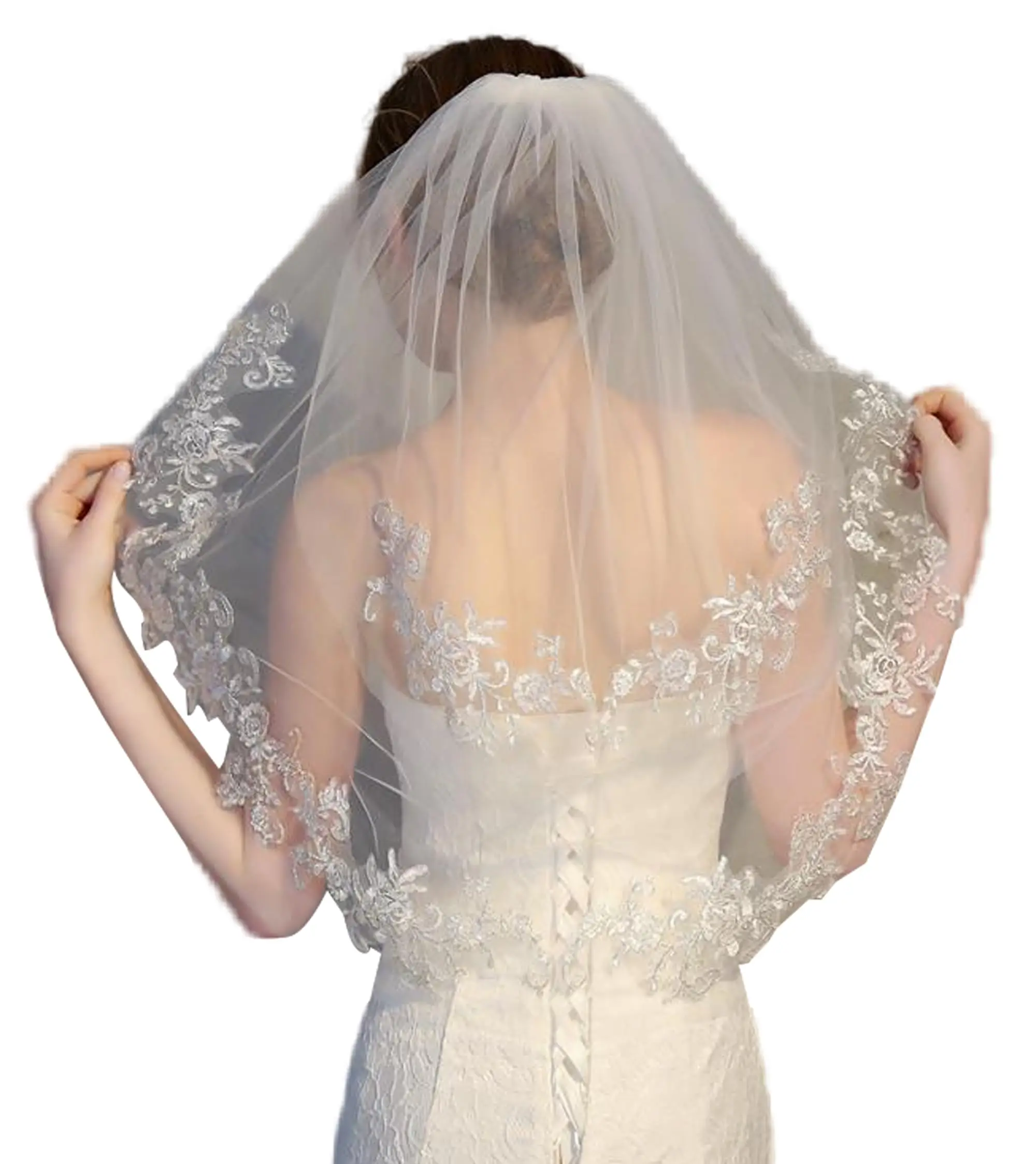2 Tier Lace Bridal Veil,Bride Veil Floral Embroidered Wedding White Short Veils for BridesHair Comb Fixed
2 Tier Lace Bridal Veil,Bride Veil Floral Embroidered Wedding White Short Veils for BridesHair Comb Fixed