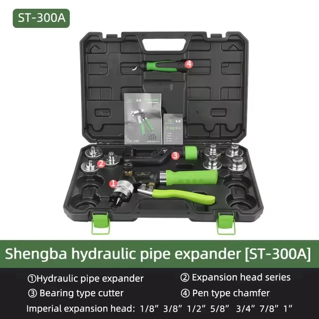 ST-300A Copper tube expander, manual hydraulic air conditioner, copper tube refrigeration tool, dual-purpose expansion tube
ST-300A Copper tube expander, manual hydraulic air conditioner, copper tube refrigeration tool, dual-purpose expansion tube