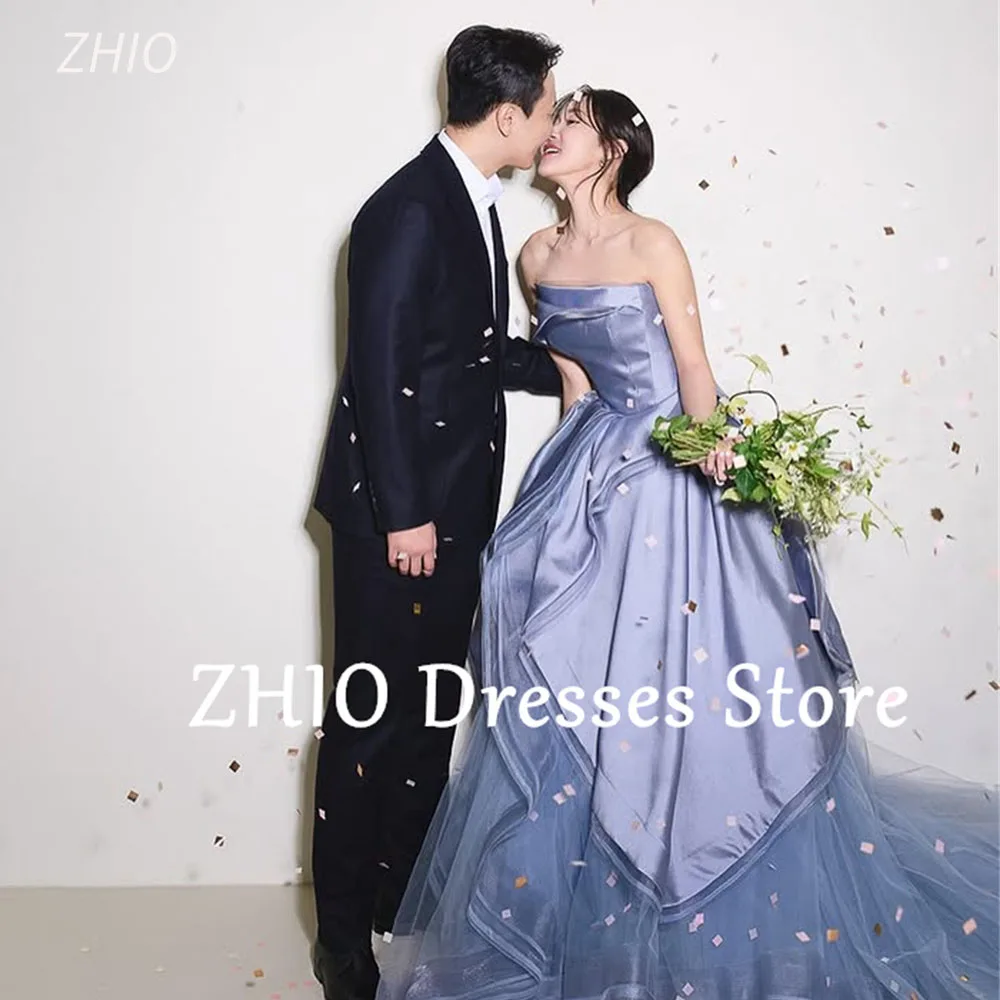 ZHIO Princess Ball Gown Strapless Satin Tulle Korea Evening Dresses Birthday Portraits Tiered Wedding Photos Shoot Customizd
ZHIO Princess Ball Gown Strapless Satin Tulle Korea Evening Dresses Birthday Portraits Tiered Wedding Photos Shoot Customizd