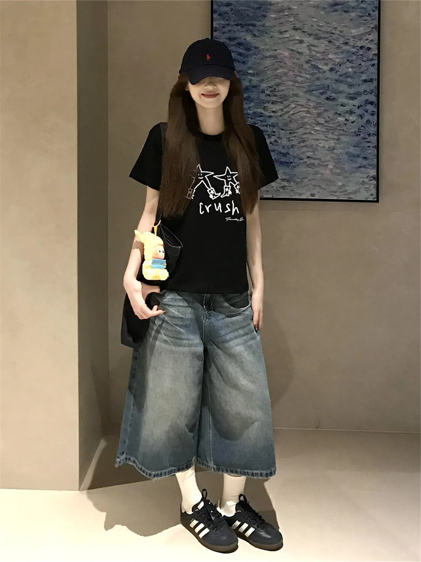 Retro American Washed Wide Leg Seven-Foot Pants Women Summer Loose Slimming Design Sense Jeans Mid-Length Cotton
Retro American Washed Wide Leg Seven-Foot Pants Women Summer Loose Slimming Design Sense Jeans Mid-Length Cotton