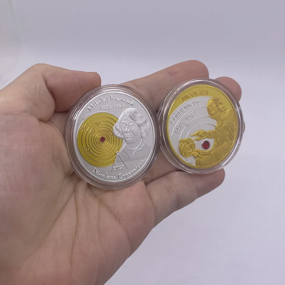 New Nicolaus Copernicus Poland Gold plated Coin With red Diamond For Fans Souvenir Commemorative Silver Coin Collection Gift
New Nicolaus Copernicus Poland Gold plated Coin With red Diamond For Fans Souvenir Commemorative Silver Coin Collection Gift