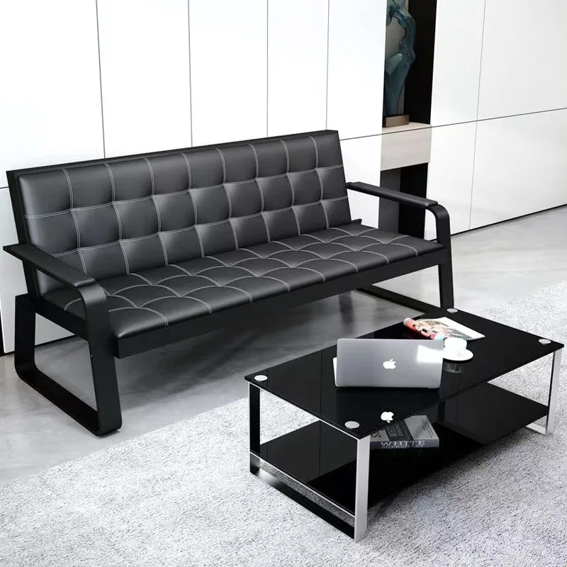 Office sofa three-person simple iron frame wrought iron reception bench office sofa coffee table combination
Office sofa three-person simple iron frame wrought iron reception bench office sofa coffee table combination