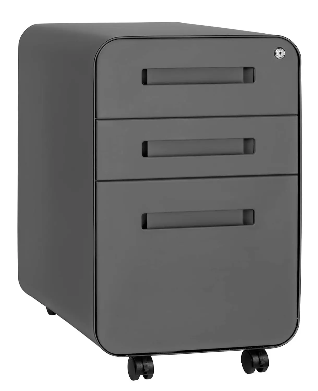 #3 Drawer Locking Metal File Cabinet Under Desk Legal Letter Folders Wheels Stationary Feet Pre-Assembled Dark Grey, Customized
#3 Drawer Locking Metal File Cabinet Under Desk Legal Letter Folders Wheels Stationary Feet Pre-Assembled Dark Grey, Customized