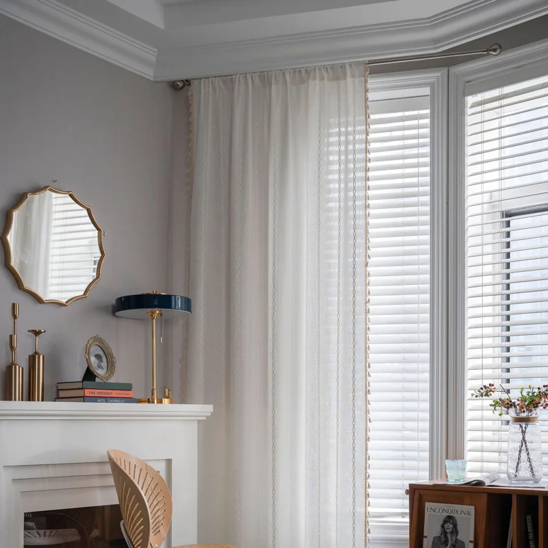 Semi Blackout Curtains with Tassels, Embroidered Cotton Linen Curtain, Farmhouse Window, Bedroom and Home Decor, American Style
Semi Blackout Curtains with Tassels, Embroidered Cotton Linen Curtain, Farmhouse Window, Bedroom and Home Decor, American Style