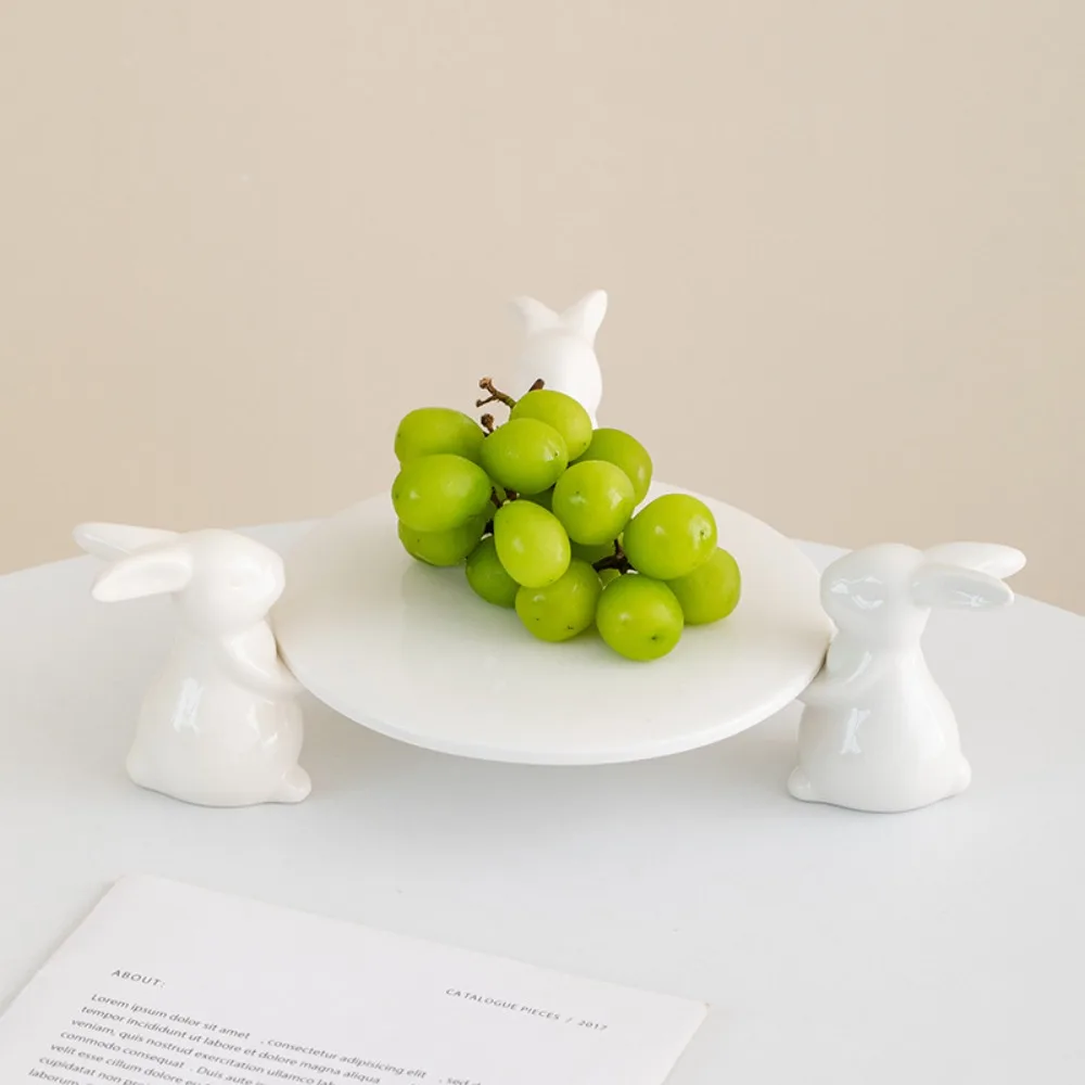 Creative Ceramic Rabbit Fruit Plate Ornaments Living Room Dining Table Dim Sum Plate Jewelry Storage Crafts Birthday Gifts
Creative Ceramic Rabbit Fruit Plate Ornaments Living Room Dining Table Dim Sum Plate Jewelry Storage Crafts Birthday Gifts