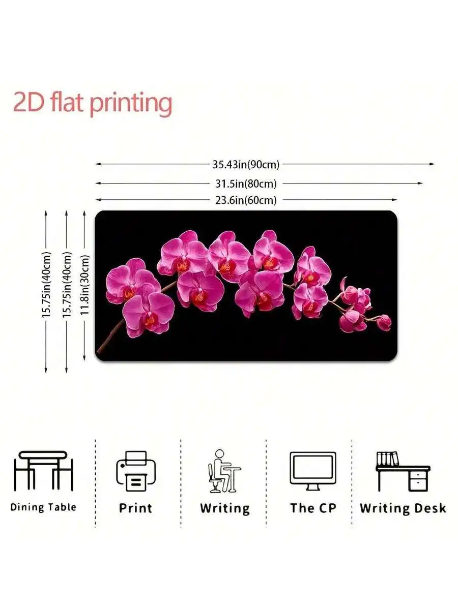 Large Pink Orchid Mouse Pad Non-Slip Rubber Base Stitched Edges Soft Surface For Office Gaming Desk Decoration
Large Pink Orchid Mouse Pad Non-Slip Rubber Base Stitched Edges Soft Surface For Office Gaming Desk Decoration