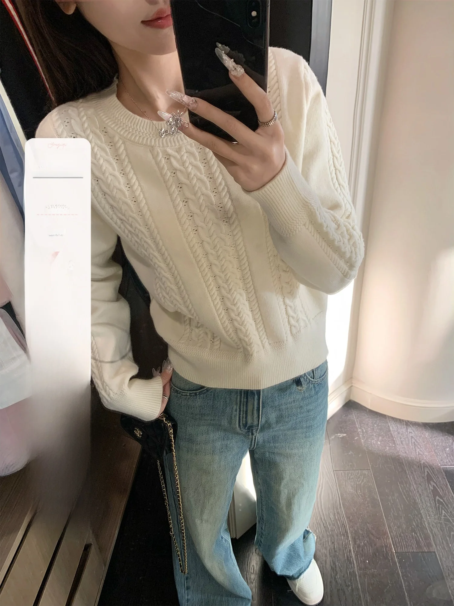Женский вязаный свитер Yuzu Qie i Light Year с круглым вырезом, ажурный, белый, новый, для повседневной носки
Женский вязаный свитер Yuzu Qie i Light Year с круглым вырезом, ажурный, белый, новый, для повседневной носки