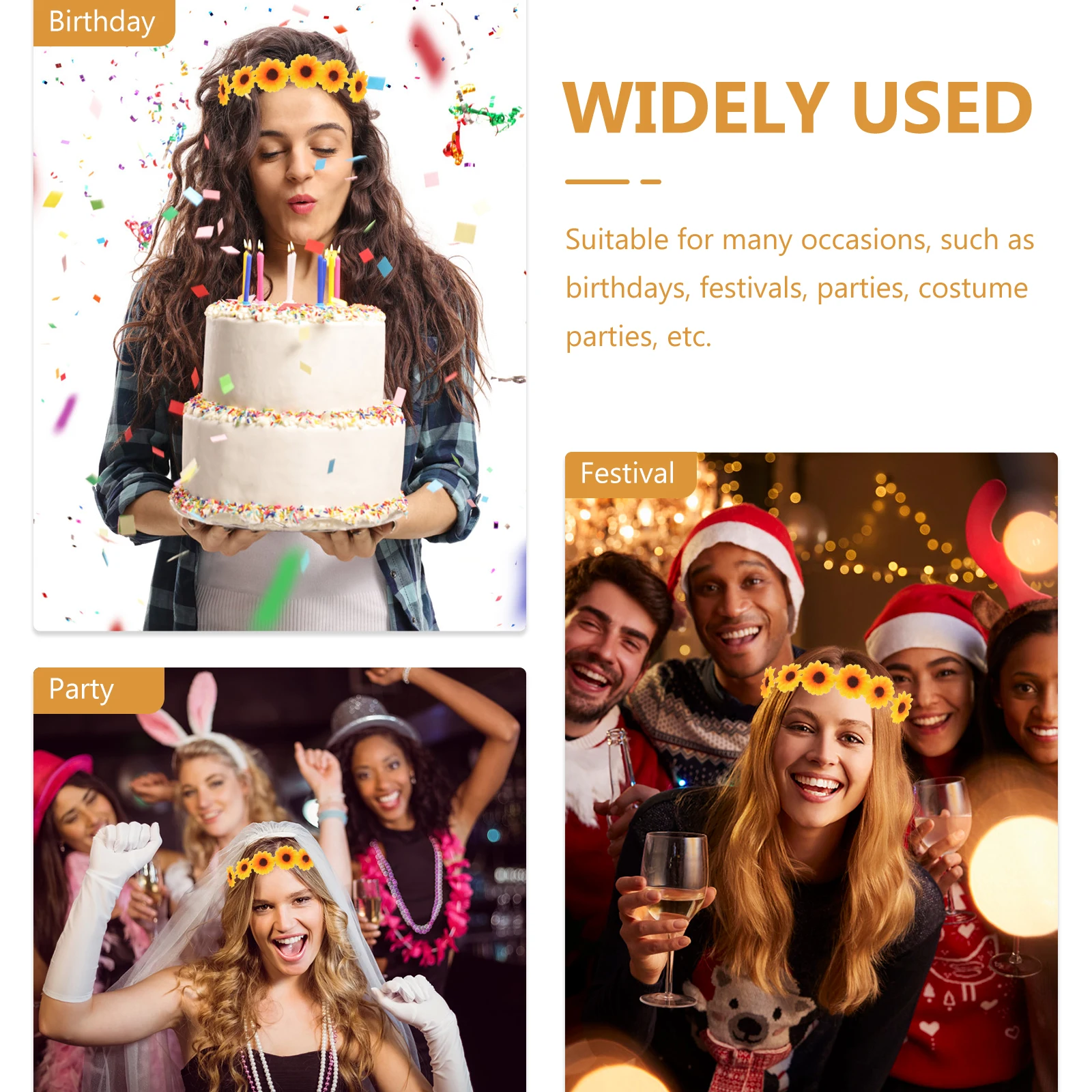 2Pcs Exotic Sunflower Headband Fairy Accessories for Women Lightweight Decorative Hair Bands Sunflower Headband
2Pcs Exotic Sunflower Headband Fairy Accessories for Women Lightweight Decorative Hair Bands Sunflower Headband