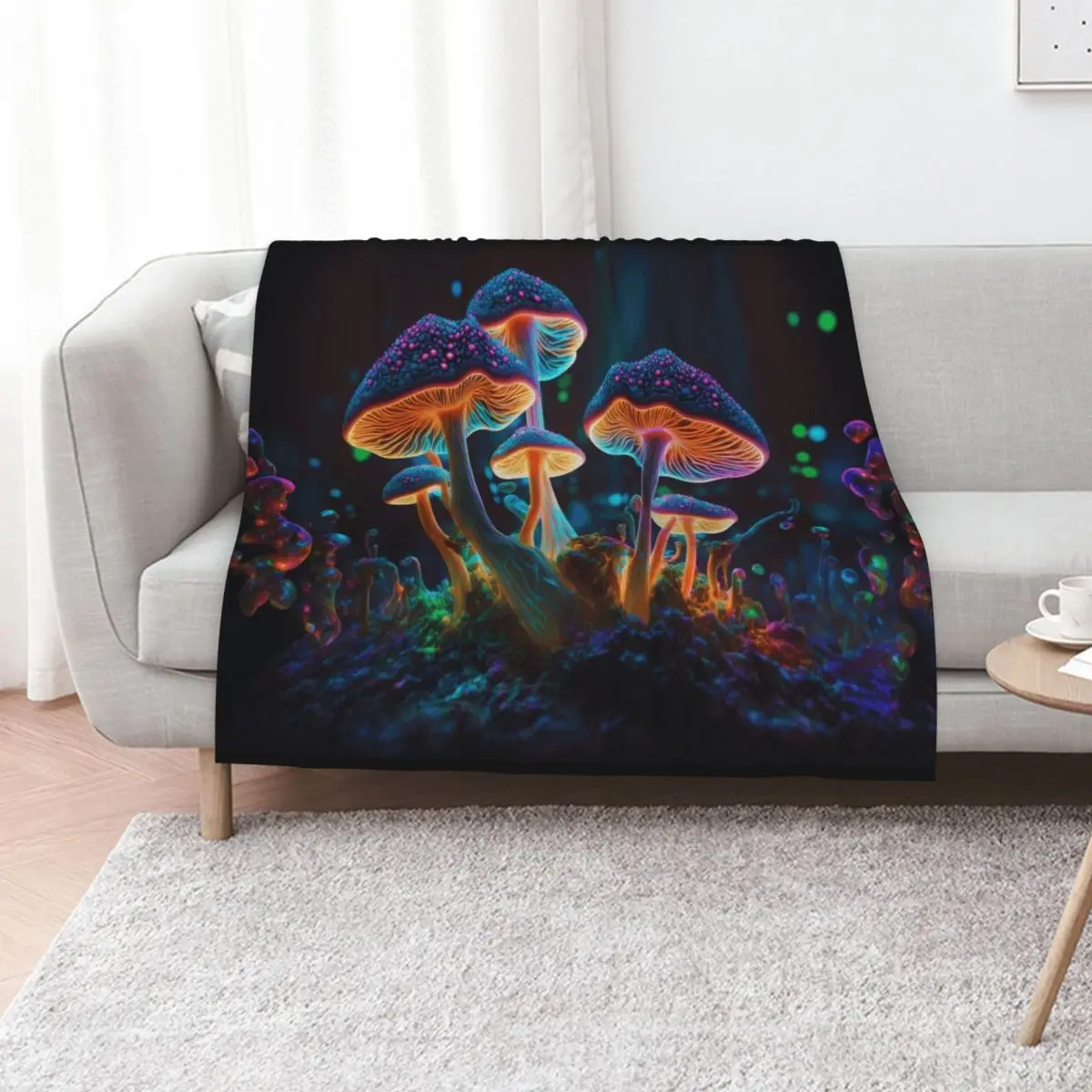 Glowing Psychedelic Mushrooms Throw Blanket Foldable Soft Warm Blanket for Outdoor Use
Glowing Psychedelic Mushrooms Throw Blanket Foldable Soft Warm Blanket for Outdoor Use