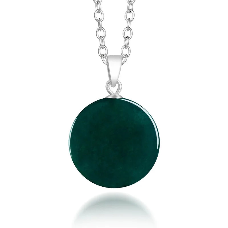 Green Jade Pendant, Natural A-Grade Jade, S925 Silver Inlaid, Round Shape, Classic Jewelry, Safe Blessing Gift
Green Jade Pendant, Natural A-Grade Jade, S925 Silver Inlaid, Round Shape, Classic Jewelry, Safe Blessing Gift