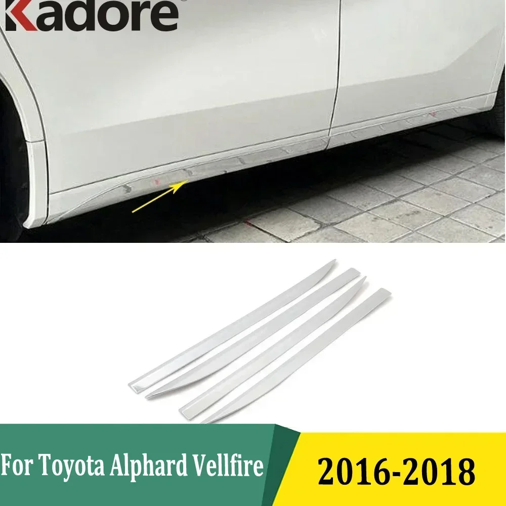 Для Toyota Alphard Vellfire 2016 2017 2018, ABS хромированная юбка для боковой двери, молдинг, украшение, аксессуары для стайлинга автомобиля
Для Toyota Alphard Vellfire 2016 2017 2018, ABS хромированная юбка для боковой двери, молдинг, украшение, аксессуары для стайлинга автомобиля