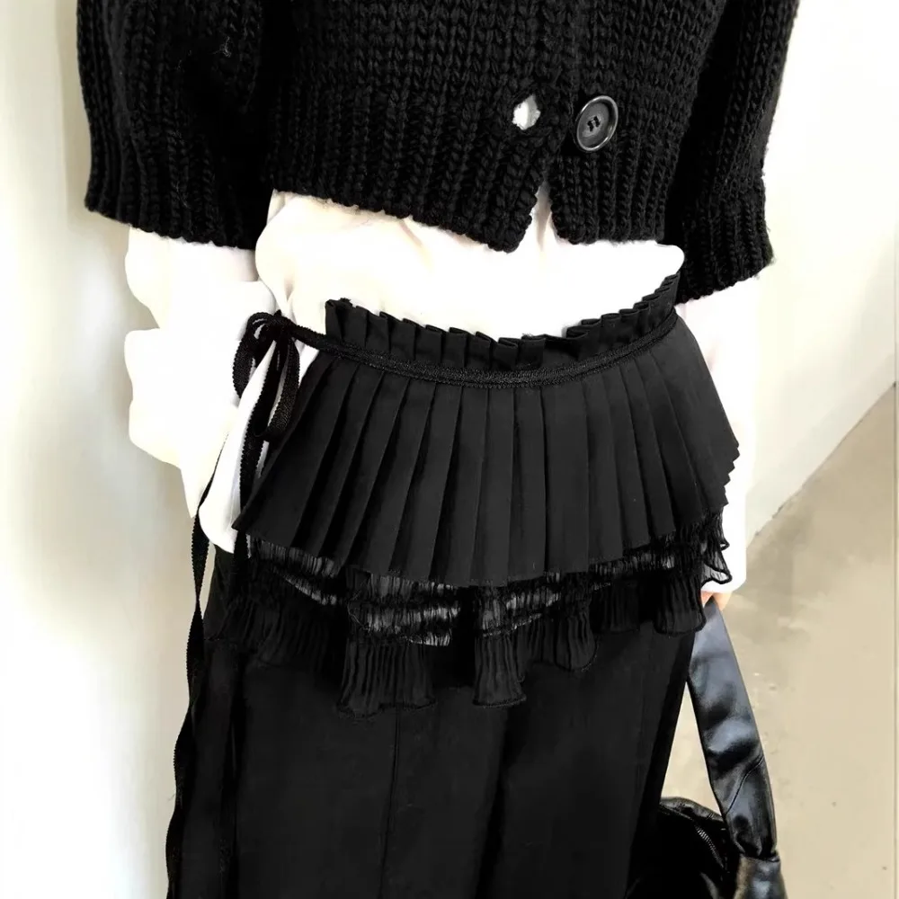 Hip-hop Layer Outfits Pleated Skirt Sweet Shirt Extender Ruffled Edge Waistband Y2K Mesh Lace Up Hip Scarf Waist Accessories
Hip-hop Layer Outfits Pleated Skirt Sweet Shirt Extender Ruffled Edge Waistband Y2K Mesh Lace Up Hip Scarf Waist Accessories