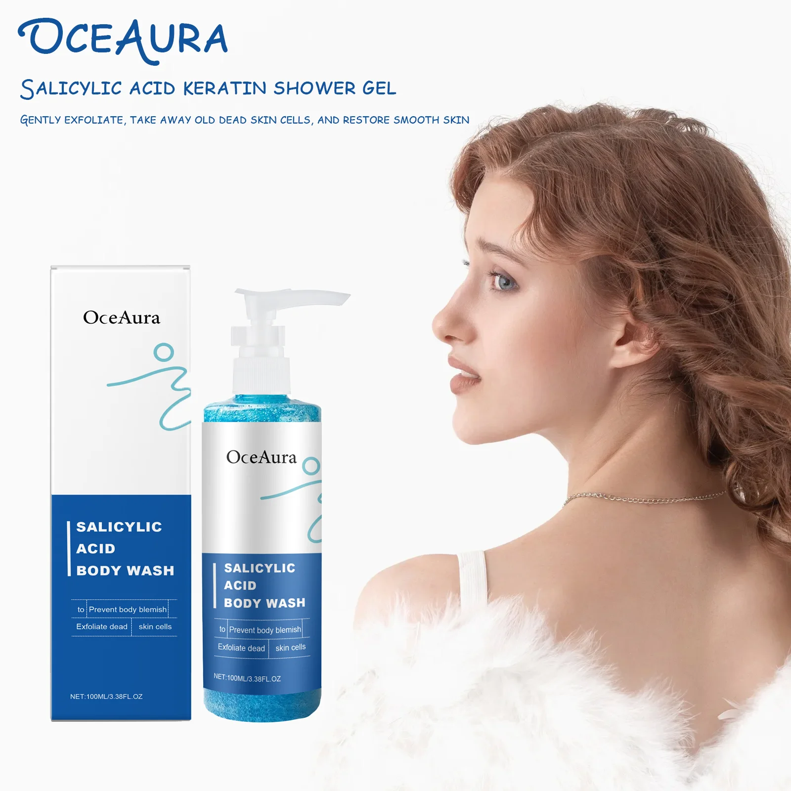 OceAura Кератиновый гель для душа с салициловой кислотой Теплый и очищающий гель для душа с кератином для ухода за кожей тела Освежающий гель для душа 100 мл
OceAura Кератиновый гель для душа с салициловой кислотой Теплый и очищающий гель для душа с кератином для ухода за кожей тела Освежающий гель для душа 100 мл