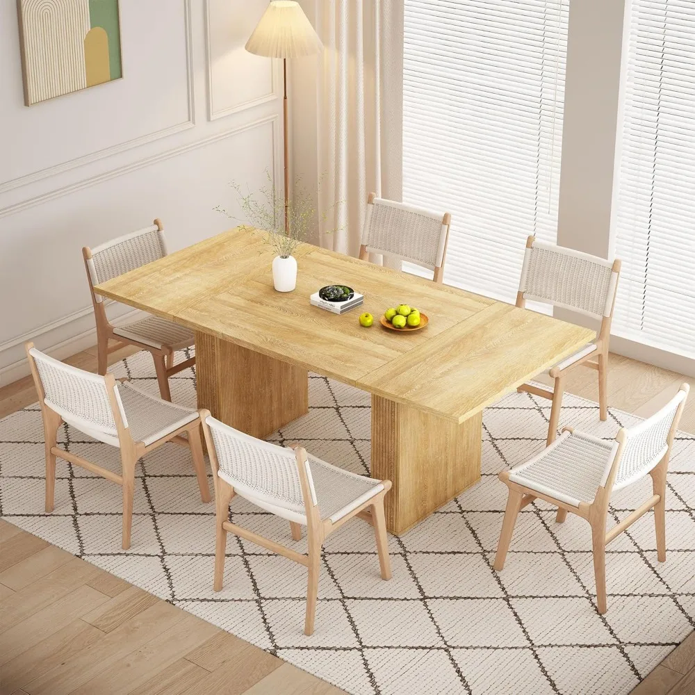 78 Inch Rectangular Dining Table for 6 to 10, Farmhouse Fluted Dining Kitchen Table, Modern Wood Long Dining Table
78 Inch Rectangular Dining Table for 6 to 10, Farmhouse Fluted Dining Kitchen Table, Modern Wood Long Dining Table