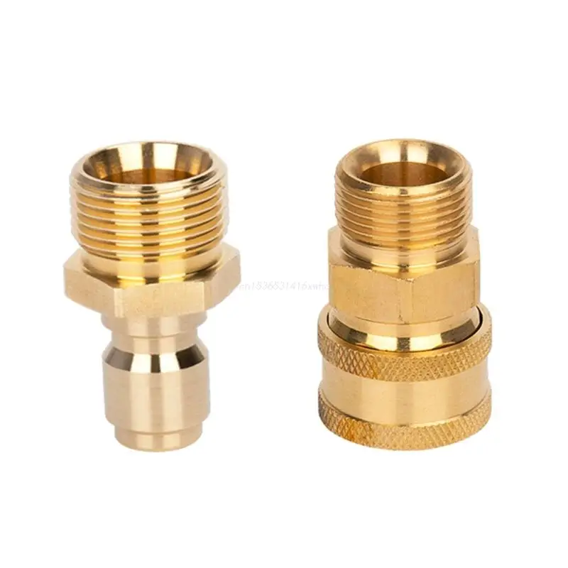 1 Pair Brass 3/8 Inch Quick Release Connector with M22 Thread 15mm Pin Adapter For High Pressure Washer Hose And Outlet Dropship
1 Pair Brass 3/8 Inch Quick Release Connector with M22 Thread 15mm Pin Adapter For High Pressure Washer Hose And Outlet Dropship