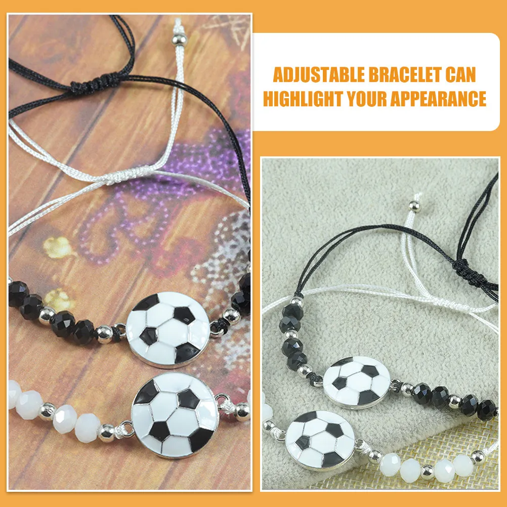 2Pcs Couple Soccer Bracelets Adjustable Comfortable Skin Friendly Football Bracelets for Men Women Teens Chic Wrist Fashion
2Pcs Couple Soccer Bracelets Adjustable Comfortable Skin Friendly Football Bracelets for Men Women Teens Chic Wrist Fashion