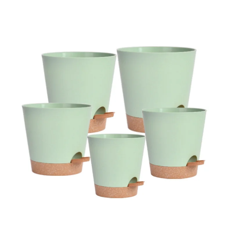 ABKJ-5 Pack 5 Inch Self Watering Pots For Indoor Plants, Flower Pots Planter With Drainage Holes And Wick Rope Green Durable
ABKJ-5 Pack 5 Inch Self Watering Pots For Indoor Plants, Flower Pots Planter With Drainage Holes And Wick Rope Green Durable