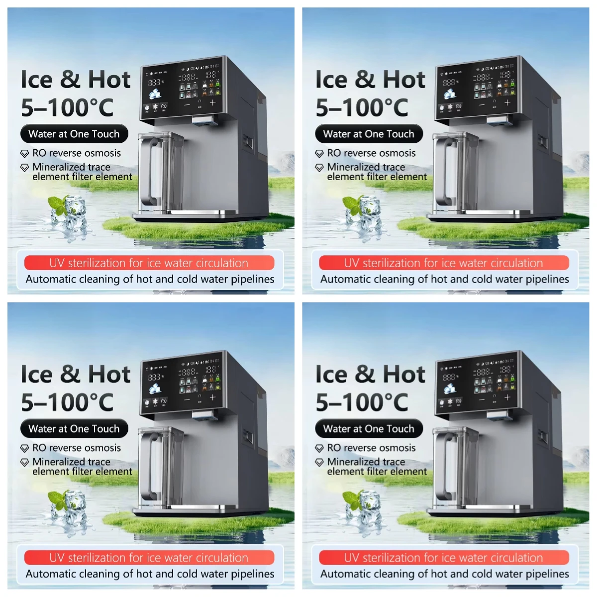 Water Purifier 5-100C Ice Maker with Water Filtration System Installation-Free Hot & Cold Dual-Purpose for Home
Water Purifier 5-100C Ice Maker with Water Filtration System Installation-Free Hot & Cold Dual-Purpose for Home