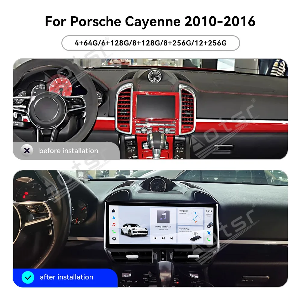Android 15 12.3" Car Multimedia Display For Porsche Cayenne 958 2010-2016 Upgrade To 2024 Touch Screen GPS Navigation Carplay 4G
Android 15 12.3" Car Multimedia Display For Porsche Cayenne 958 2010-2016 Upgrade To 2024 Touch Screen GPS Navigation Carplay 4G
