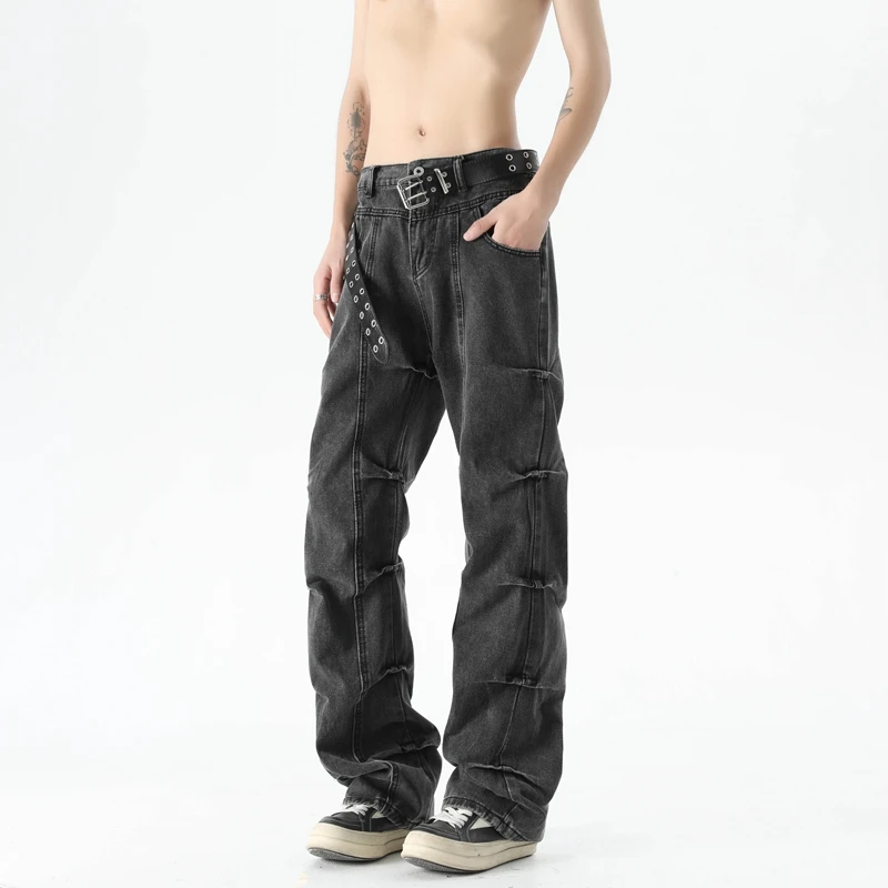 Джинсовые брюки больших размеров American High Street с повседневными брюками плиссированного дизайна для мужчин
Джинсовые брюки больших размеров American High Street с повседневными брюками плиссированного дизайна для мужчин