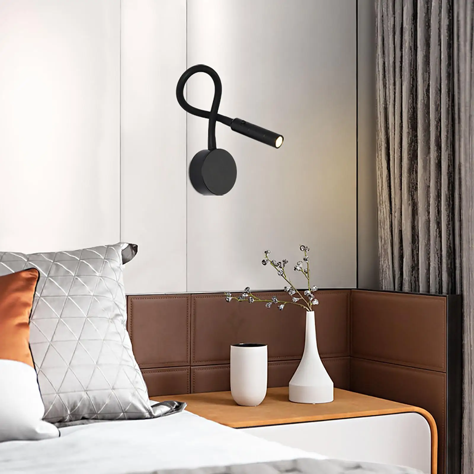 Minimalist Bedside Reading Lamp Flexible Hose 3W Sconces Wall Light for Living
Minimalist Bedside Reading Lamp Flexible Hose 3W Sconces Wall Light for Living