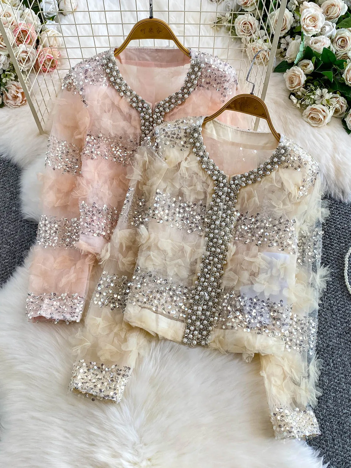 Ele Fairy-Like Women's Slimming ort Outerwear with Sequins And Heavy Embroidery Luxury European Design Diamond Bead Jaet
Ele Fairy-Like Women's Slimming ort Outerwear with Sequins And Heavy Embroidery Luxury European Design Diamond Bead Jaet