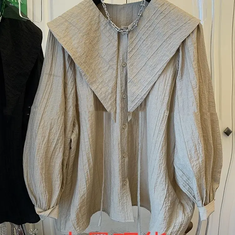 2024 Spring Autumn Women New Long Sleeve Buttons Shirt Female Loose Doll Collar Shirts Ladies Solid Color Casual Blouses J167
2024 Spring Autumn Women New Long Sleeve Buttons Shirt Female Loose Doll Collar Shirts Ladies Solid Color Casual Blouses J167